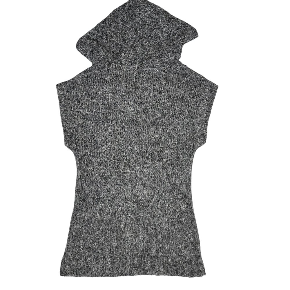Free People Gray Hooded Women's Sweater Vest Wool Blend Size XS - Picture 4 of 12
